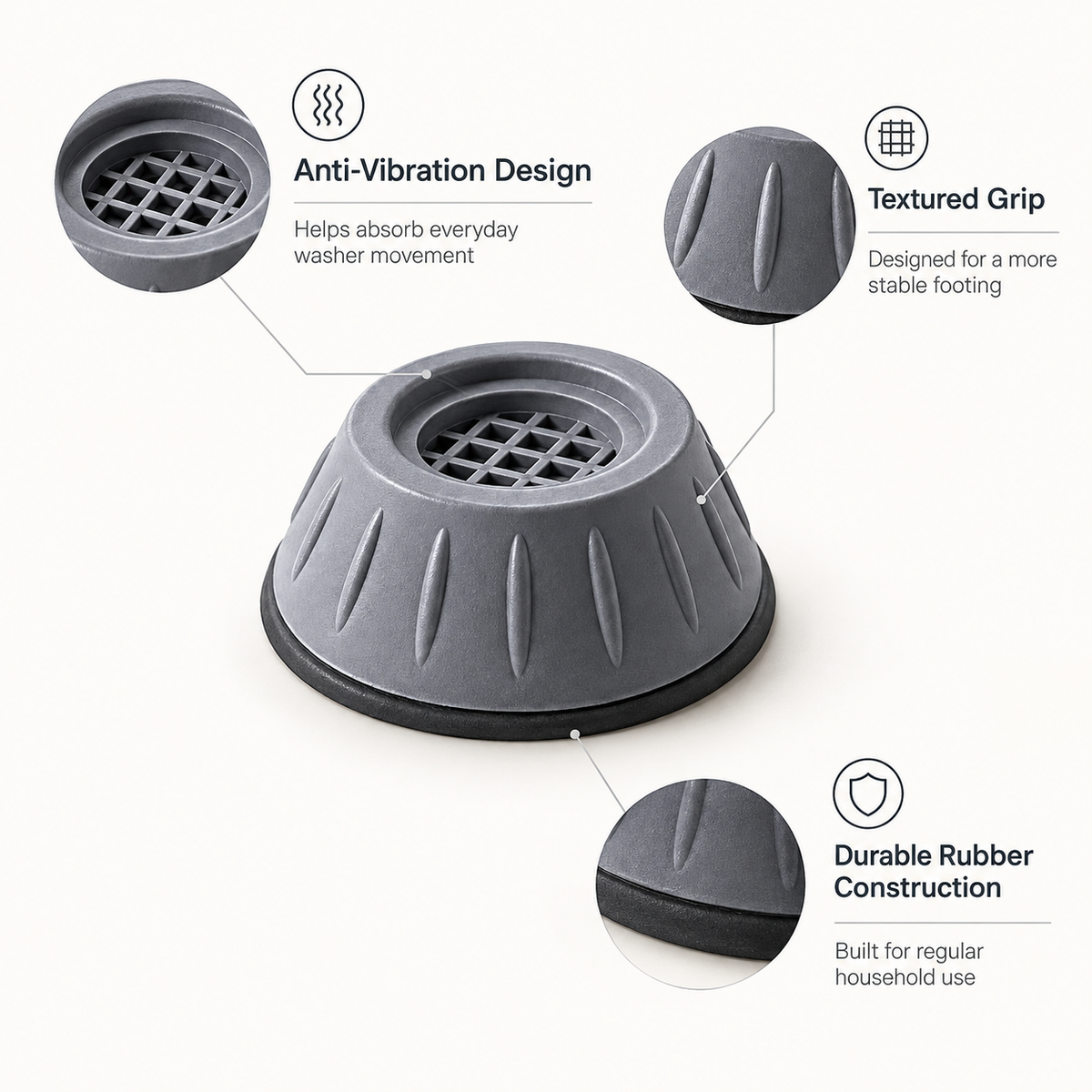 Anti-Vibration Pads – Pack of 4