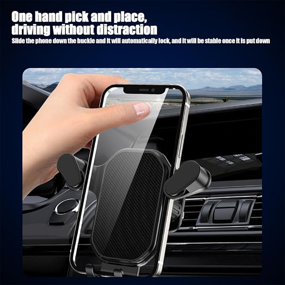 Universal Air Vent Gravity Car Phone Holder Mount (1 Set)